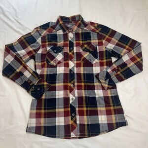 BKE Buckle Standard Fit Long Sleeve Metal‎ Button Flannel Shirt Size Men's Large